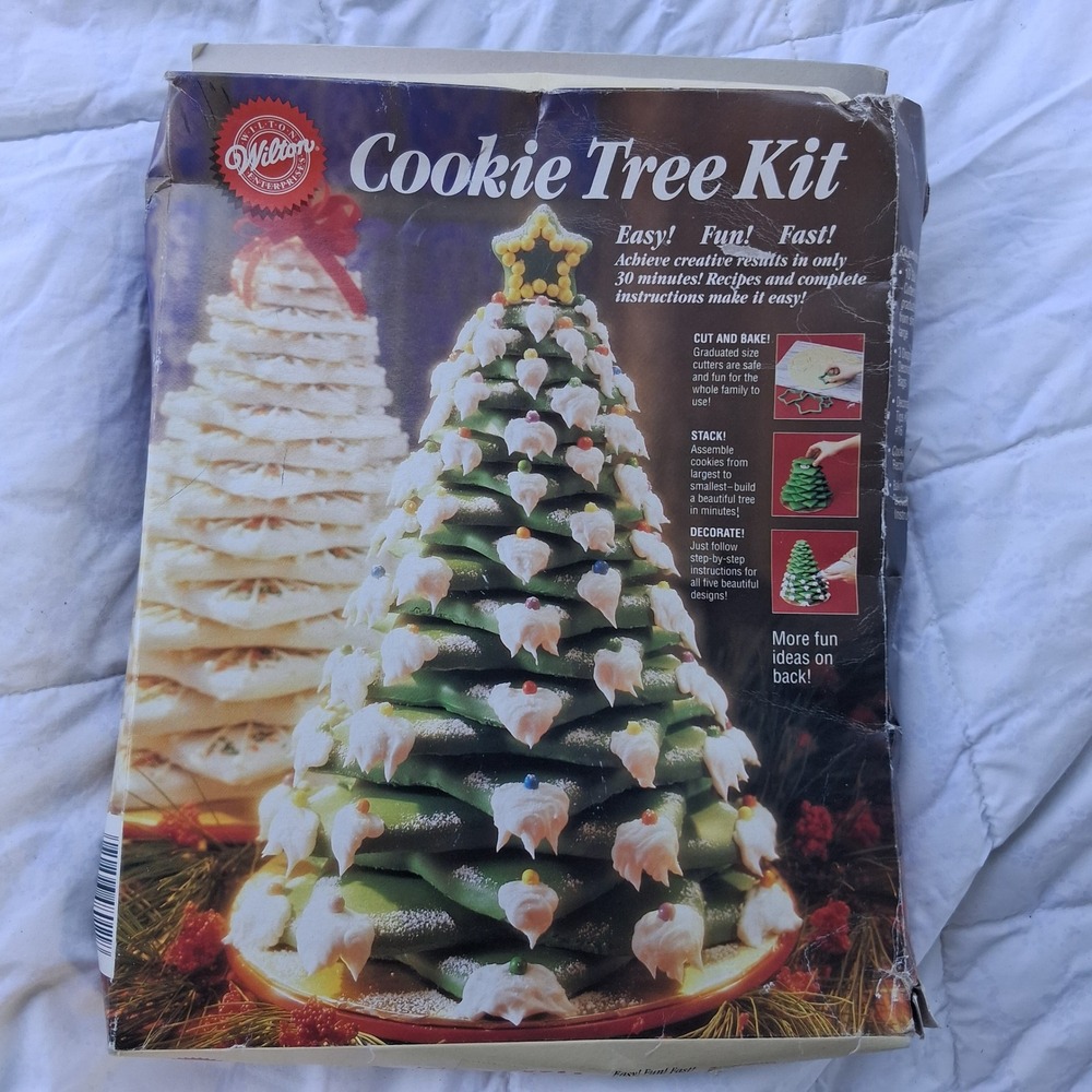 Vtg 90s Wilton Cookie Christmas Tree Kit 10 Stars Holiday Baking Set NIB NOS NEW